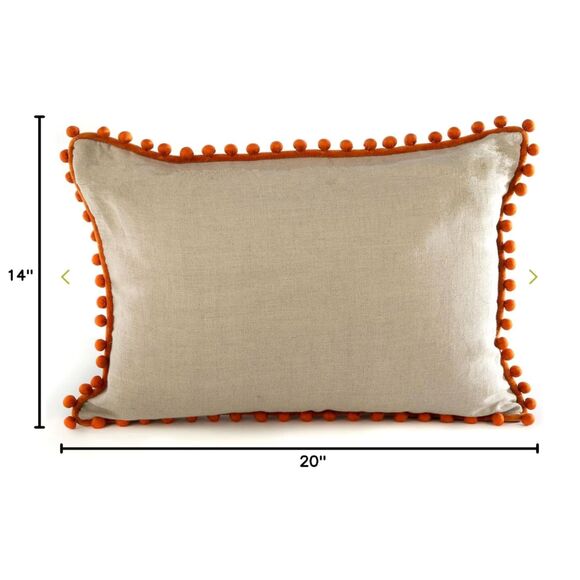 MacKenzie-Childs Cornucopia Beaded Embroidered Throw Pillow NWT Fall Decor 20x14 - Picture 2 of 13